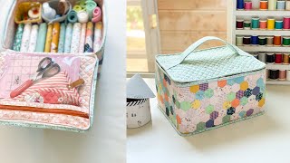 How to sew a Big Sewing Case  Travel Organizer Bag  Bag DIY [upl. by Mullane]