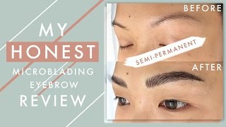 My HONEST Microblading Eyebrow Review  ilikeweylie [upl. by Begga]