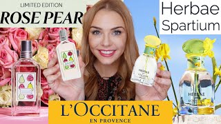 NEW LOCCITANE HERBAE SPARTIUM amp ROSE PEAR LIMITED EDITION FRAGRANCE REVIEW  Soki London [upl. by Nyliak144]