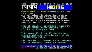 Pages From Ceefax 12012024 [upl. by Ardeahp609]