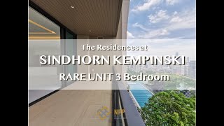 The Residences at Sindhorn Kempinski Hotel Bangkok 3 Bedroom Rare Unit [upl. by Neladgam]