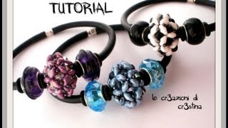 Tutorial Pandorina con Superduo Twin Beads Bicono Swarovski 4 mm Rocailles  DIY Beaded Bead [upl. by Santiago]