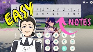 【EASY】Isabellas Lullaby  The Promised Neverland  Genshin Impact Lyre with NOTES  Tutorial 原神樂譜 [upl. by Edny]