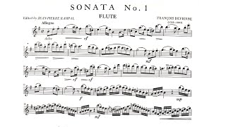 Francois Devienne  Sonata No 1 in E minor Op 58 1st movt 102 Moderate Piano Accompaniment [upl. by Nerral]