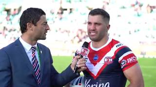 RoostersTV  Post Match with James Tedesco [upl. by Sillyhp637]