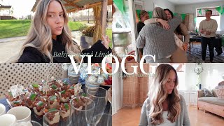 vlogg babyshower måste börja äta tabletter lördagshockey och ärtgrönagirlanger [upl. by Esylla160]