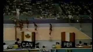 PERU VS CANADA LOS ANGELES 1984 prelimiar voley femenino [upl. by Yv507]