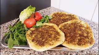 How to make the traditional Lebanese Manakish  Episode79  طريقة عمل مناقيش بالزعتر اللبنانية [upl. by Yelrebmik]