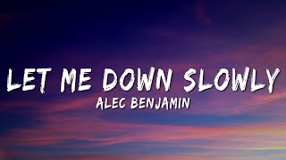 LET ME DOWN SLOWLY  Alec Benjamin  Official Lyrical Video  trending edit music musiclovers [upl. by Aryamo]