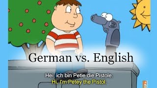 German vs English Family Guy Gun Safety [upl. by Eseuqram]