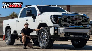 Suspension MAXX Leveling Kit Elevate Your GMC 2500 Denali 37” Toyo Tires amp 22” OE Replica Wheels [upl. by Bertina]