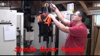 Spindle Motor Replacement on Fadal CNC Mill [upl. by Lahcym]