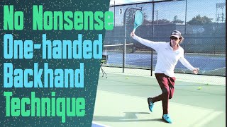 One Handed Backhand Technique  How To Develop The Perfect Swing [upl. by Redyr]