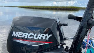 Running amp Speed Test of a 15 HP Mercury Outboard [upl. by Eseuqcaj]