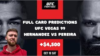 UFC Vegas 99 Hernandez vs Pereira Full Card Predictions and Breakdowns [upl. by Eenttirb]