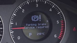 VOLVO ELECTRIC PARKING BRAKE FAULT HOW TO RELEASE IN A EMERGENCY XC70 V70 S70 C70 S80 S90 V90 XC90 [upl. by Dee Dee]