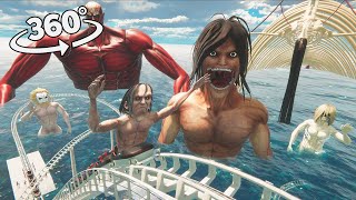 360° VR Attack On Titan Rollercoaster [upl. by Zaneski439]