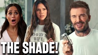 UNAIRED David amp Victoria Beckham Superbowl Commercial Outtakes SHADE Meghan Markle amp Prince Harry [upl. by Eixela]