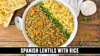 The BEST Lentils of Your Life  Spanish Lentils with Rice Recipe [upl. by Ardnoyek]