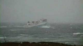 MV Hamnavoe in heavy seas [upl. by Ecneps]