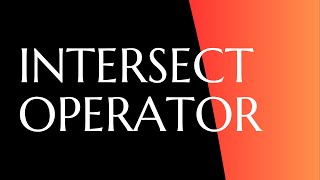 INTERSECT Operator in SQL  Oracle SQL fundamentals [upl. by Ailla724]