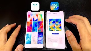 iOS 11 vs iOS 16 on iPhone X 🔥 [upl. by Gravante]