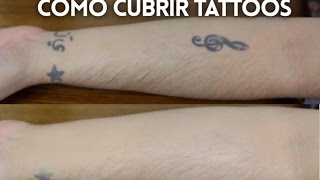 COMO CUBRIR UN TATTOO CON MAQUILLAJE REGULAR [upl. by Sunshine]