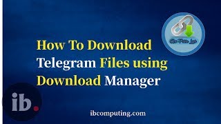 Download Telegram files outside Telegram using this bot [upl. by Lokkin]