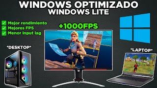 WINDOWS OPTIMIZADO Para juegos Mejores FPS amp Menor INPUT LAG [upl. by Eedrahs]