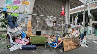 Abandoned apartments amp buildings forced homelessness in Osaka Japan [upl. by Airitak]