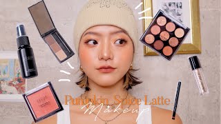 【ダイソーコスメ】UR Glamを使った秋のパンプキンスパイスラテメイク🎃🍂  Pumpkin Spice Latte Makeup with Japanese 1 store items [upl. by Lipson]