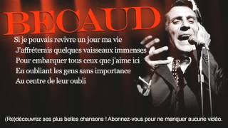 Gilbert Bécaud  Si je pouvais revivre un jour ma vie  Paroles Lyrics [upl. by Onibag]