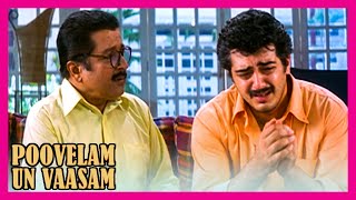 Poovellam Un Vasam Tamil Movie  Ajith regrets for his mistake  Ajith Kumar  Jyothika  Vivek [upl. by Adnohsal]