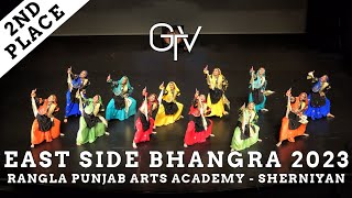 Rangla Punjab Arts Academy Sherniyan  Second Place at East Side Bhangra 2023 [upl. by Droflim]