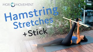 Hamstring Stretches with a Stick [upl. by Sualkcin11]