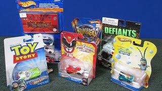 Disney Racers Toy Story Power Rangers Spongebob Rumblers Defiants 2016 Hot Wheels Convention [upl. by Ojoj]