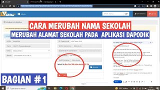 CARA MERUBAH NAMA SEKOLAH amp IDENTITAS SEKOLAH PADA APLIKASI DAPODIK BAGIAN 1 [upl. by Aiuqes]