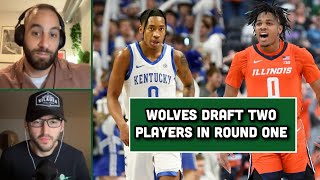 Timberwolves Draft Rob Dillingham and Terrence Shannon Jr in Round 1 [upl. by Orlan433]