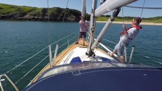 Barafundle bay Sailing Pembrokeshire [upl. by Annaer]