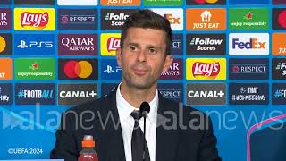 Champions League Thiago Motta in conferenza stampa pre LilleJuventus [upl. by Anaibaf720]