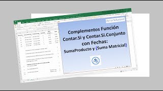 Contar Dentro De Un Mes Específico  Funciones CONTARSI  SUMAPRODUCTO  SUMA Matricial [upl. by Aihcats265]