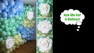 Large Organic Balloon Wall With Roses [upl. by Llireva848]