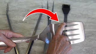 Stainless Steel Grill Tools Product Review [upl. by Vivia]