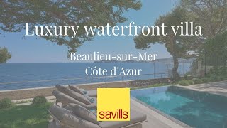 For Sale An exceptional beachfront villa in Beaulieu realestate frenchriviera frenchproperty [upl. by Yoj]