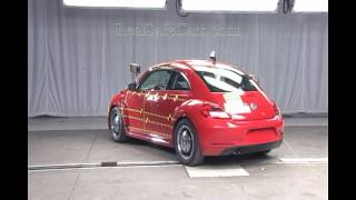 Volkswagen Beetle 2012 Crash Tests SidePole Front Side [upl. by Yebot432]