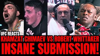 UFC Fighters REACT To Khamzat Chimaev vs Robert Whittaker FINISH [upl. by Kahcztiy]