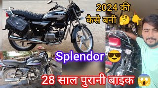 Splendor modified 😎28 साल पुरानी बाइक 😱juber Vlogs 😎 [upl. by Hallsy642]