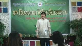 Edward Coquilla  Champion IPSR Talumpati contest [upl. by Nayhr]