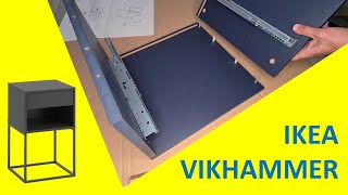 Ikea Vikhammer bedside table assembly [upl. by Neras]