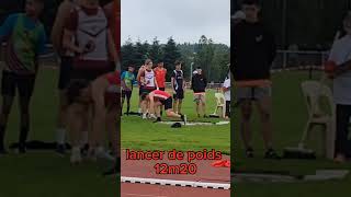 LANCER DE POIDS  2024  REGIONAUX SAINT JUNIEN  RAPHAEL FAUST MINIME  12M20 sports training [upl. by Ajdan678]